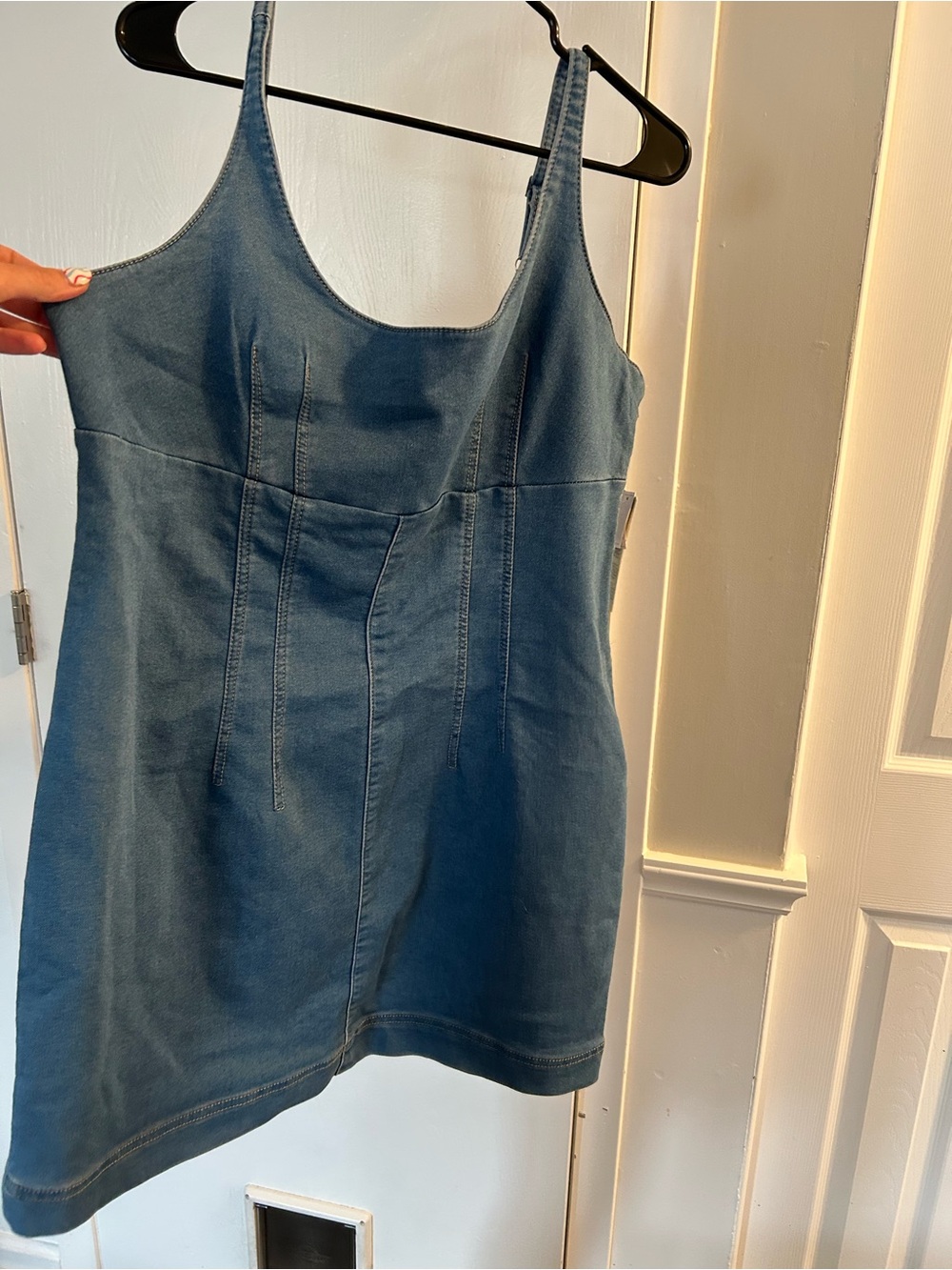 No Boundaries Blue Denim Tank Mini Dress